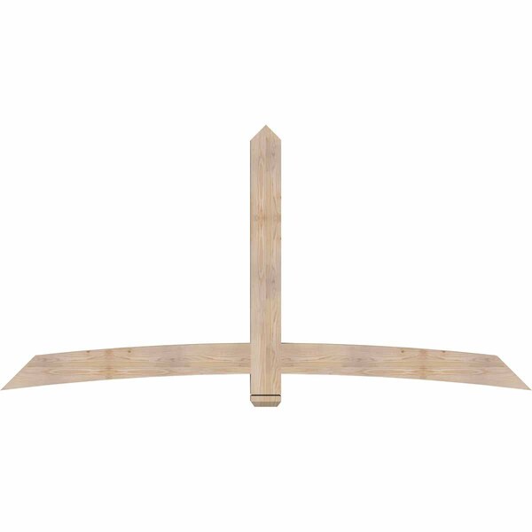 Ekena Millwork Bellingham Smooth Timber Gable Bracket, Douglas Fir, 96"W x 48"H x 3 1/2"D x 5 1/2"F, 12/12 Pitch GBW096X48X0406BEL00SDF - main